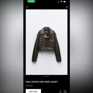 Zara leather jacket